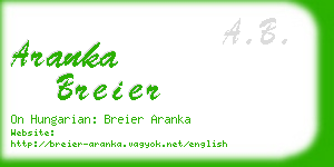 aranka breier business card